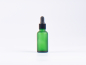 Preview: Grünglasflasche 30ml, mit Pipette schwarz